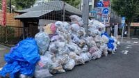 どさくさに紛れ粗大ごみも｢祭り｣後の収集現場